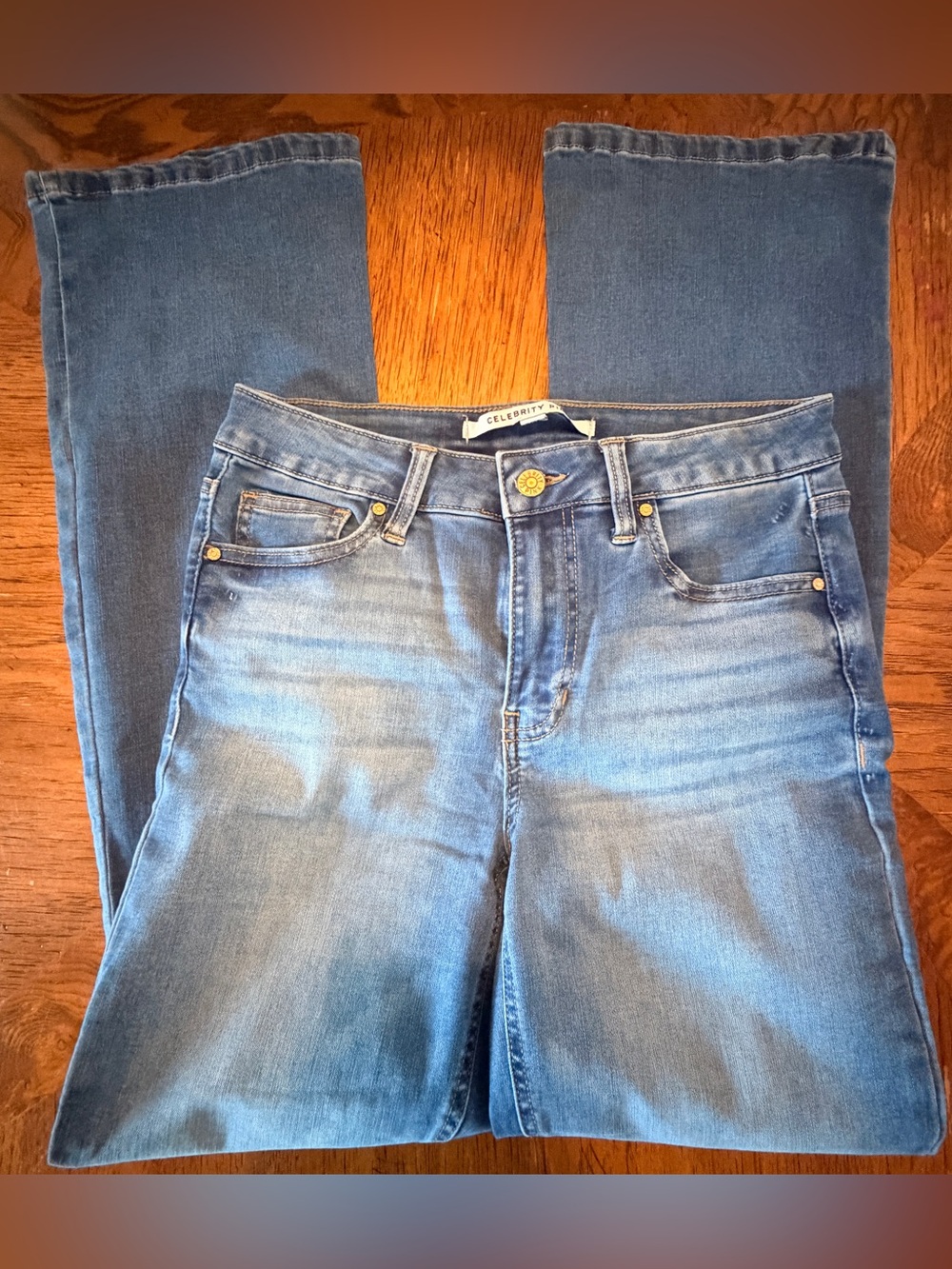 Celebrity Pink Light Blue Boot Cut Jeans